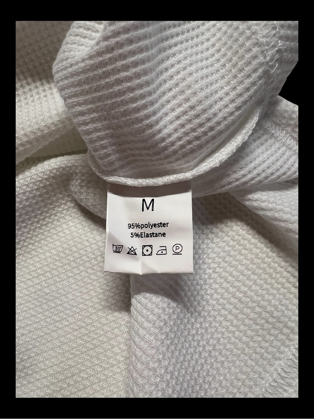 NWOT White Waffle Knit Batwing Short Sleeve Top Ribbed | Size M - Picture 7 of 8
